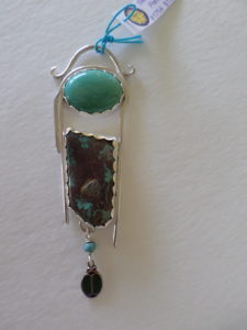 1754 Sterling Turquoise Pendant