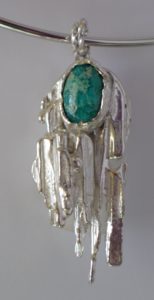 1778 Sterling Turquoise Pendant