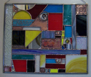 294 Abstract Stained Glass Window